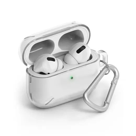Ringke AirPods Case Durable Cover Case for AirPods Pro Earphones + Carabiner Clear (ACEC0011)