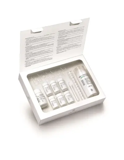Set Bruno Vassari: Glyco System, Eliminates Impurities, Exfoliating Powder, 6 pcs, 0.30 g + Glyco System, Protects & Hydrates, Cream, For Face, SPF 25, 30 ml