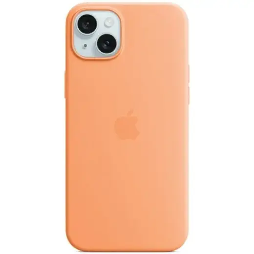 APPLE iPhone 15 Plus Silicone Case with MagSafe - Orange Sorbet