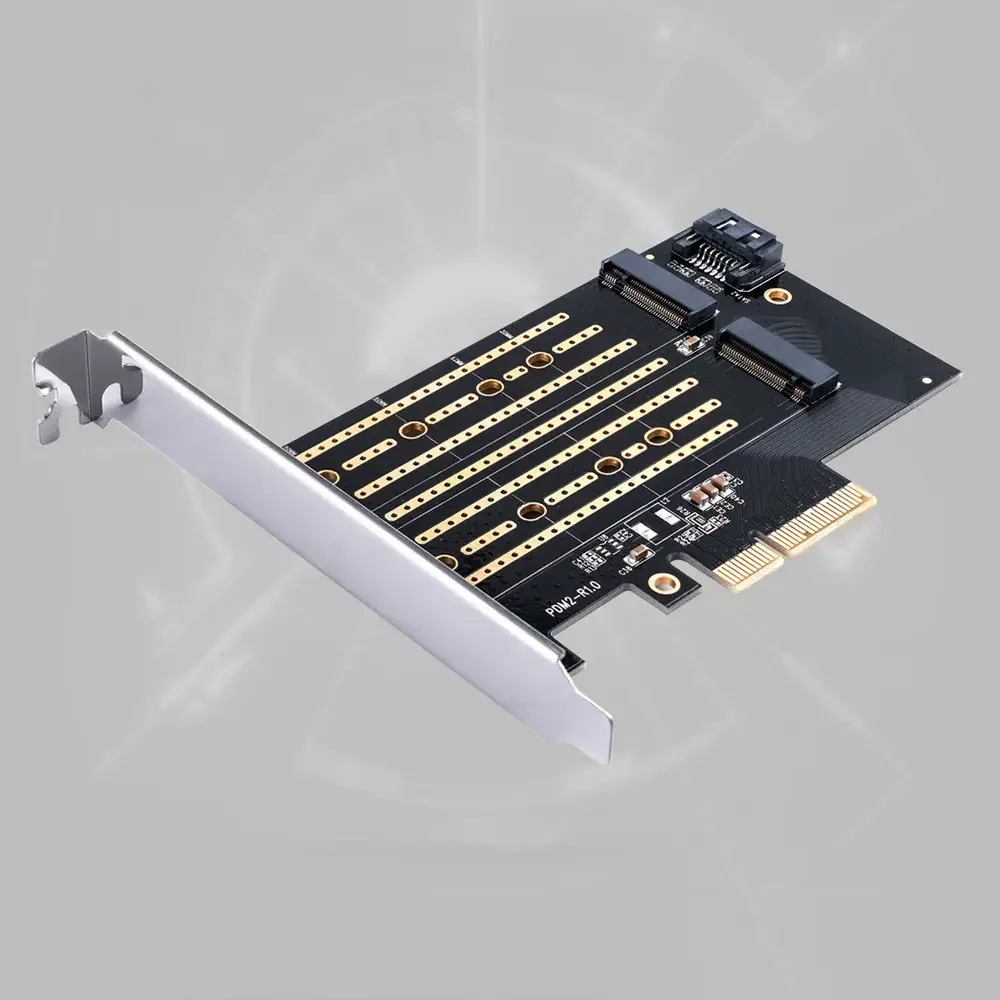 Orico PDM2 PCI-E 3.0 x4 Expansion Card for M.2 NVMe and SATA Drives - Black