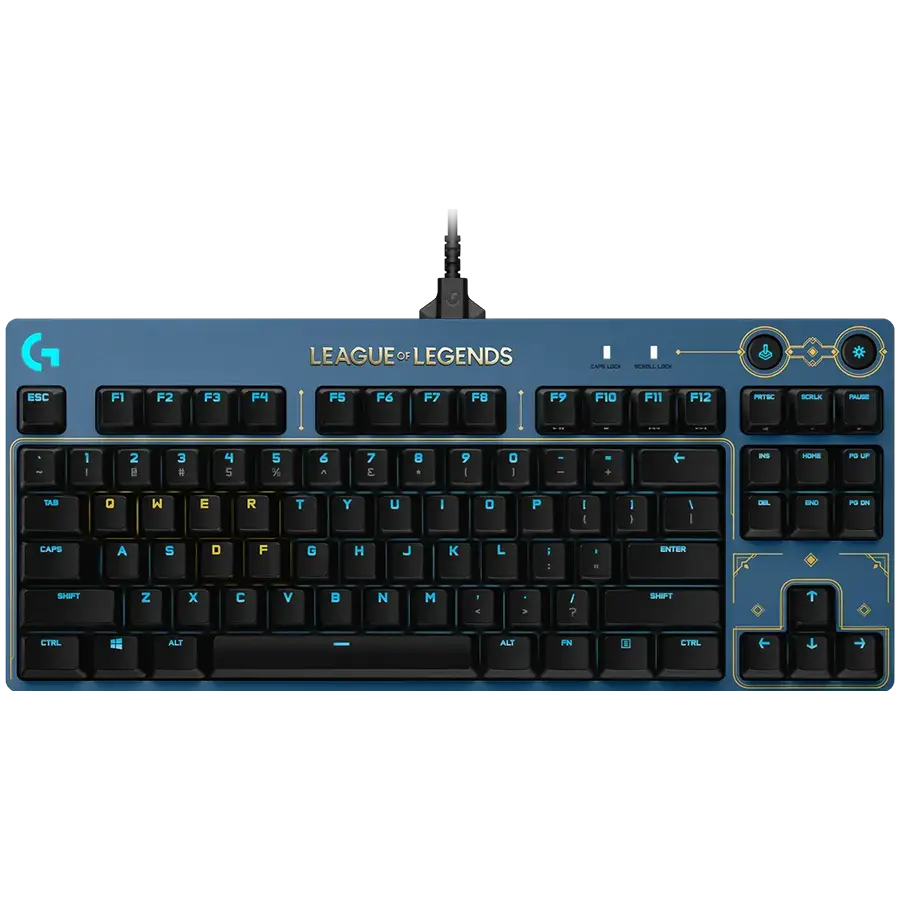 LOGITECH G PRO TKL LOL Corded Mechanical Gaming Keyboard - WAVE2 - US INT'L - USB - TACTILE