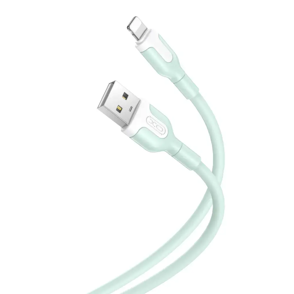 XO NB212 datu pārraides un uzlādes vads | USB-A uz Lightning | 10.5W | 1m | zaļš