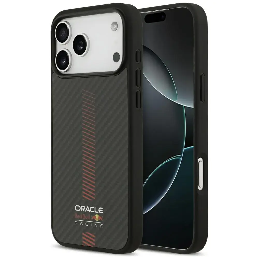 Red Bull Kevlar Powerbar maciņš ar MagSafe atbalstu telefonam iPhone 17 Pro Max melns
