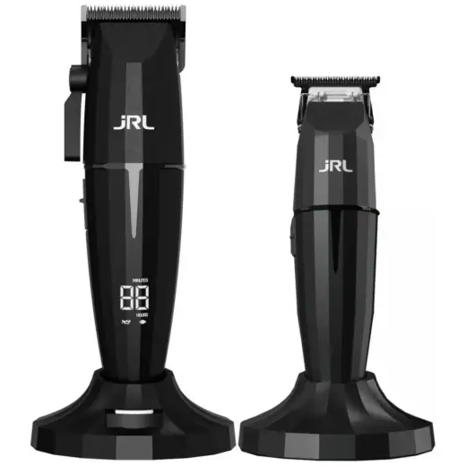 Set 2-in-1 JRL Onyx Clipper + Onyx Trimmer with Two Charging Stations black