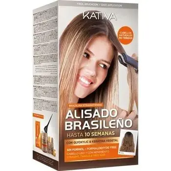 Kativa Brazilian Straightening Brunette Kit - Sada s keratinem pro narovnání vlasů 225ml