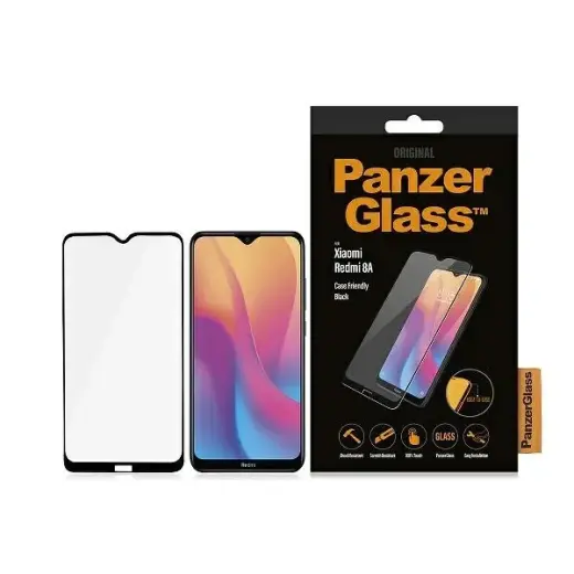 PanzerGlass E2E Regular karastatud klaas telefonile Xiaomi Redmi Note 8A Case Friendly