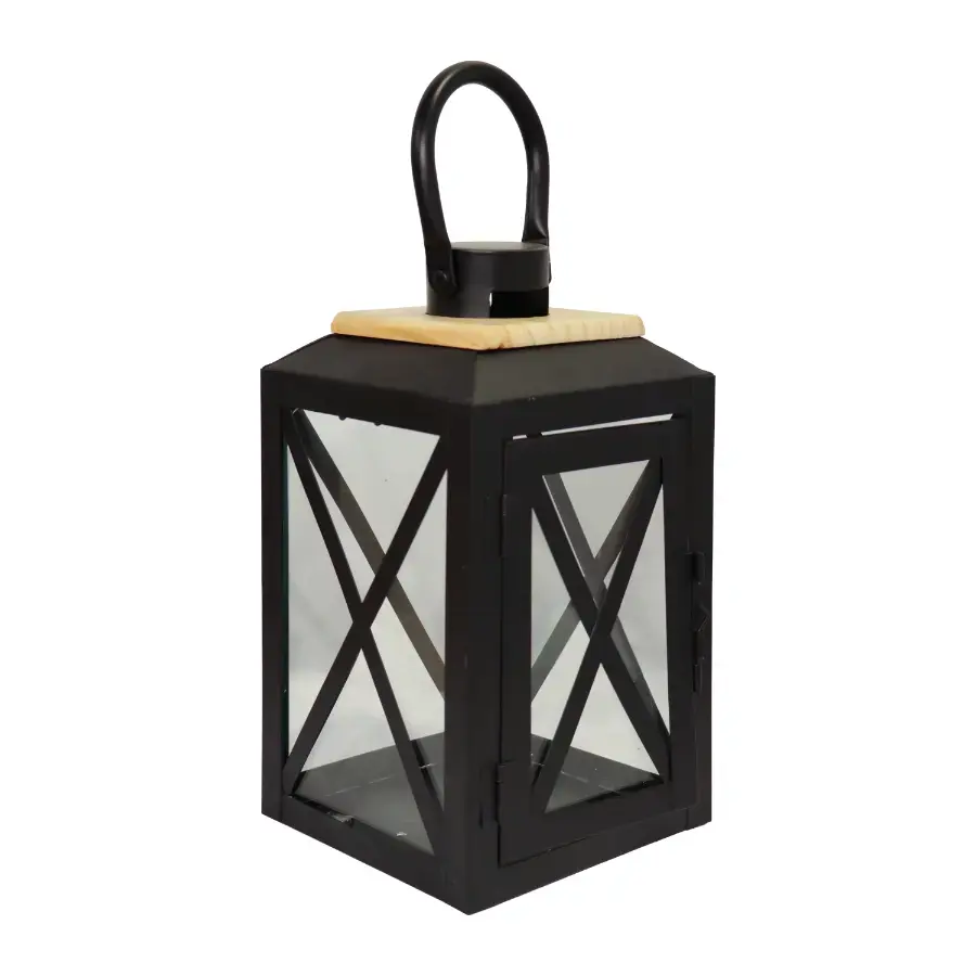 Laterna Monto 14x14x27cm, melna