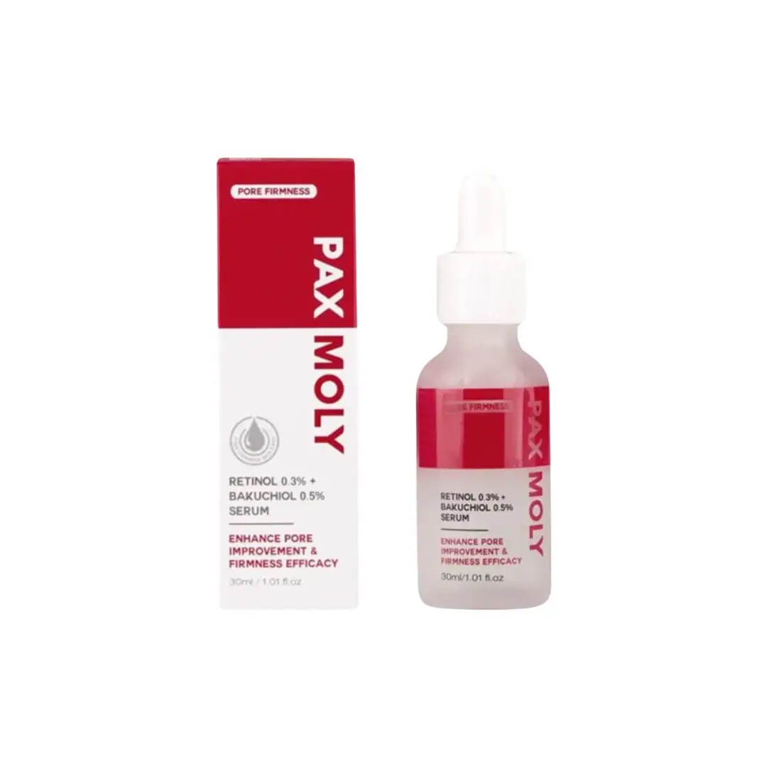 PaxMoly, Daily High Strength, 0.3% Retinol + 0.5% Bakuchiol, Anti-Aging & Repairing, Night, Serum, For Face, 30 ml