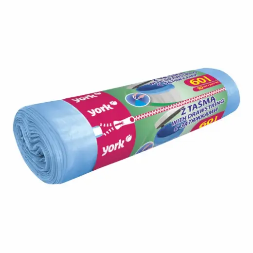 Pingutuspaelaga prügikotid, 60 l / 10 tk.