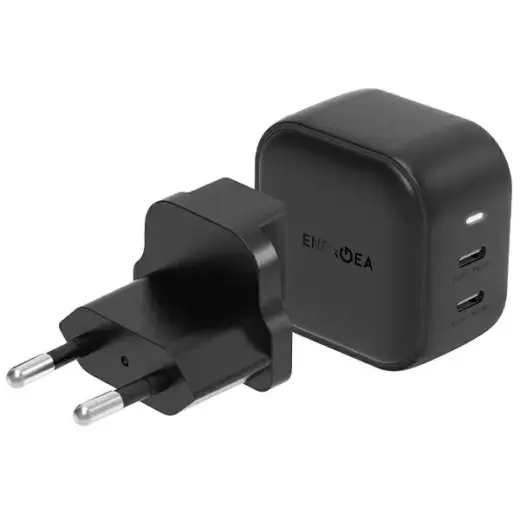 ENERGEA Travelite travel charger | 45W | PD, PPS, GaN | USB-C | black
