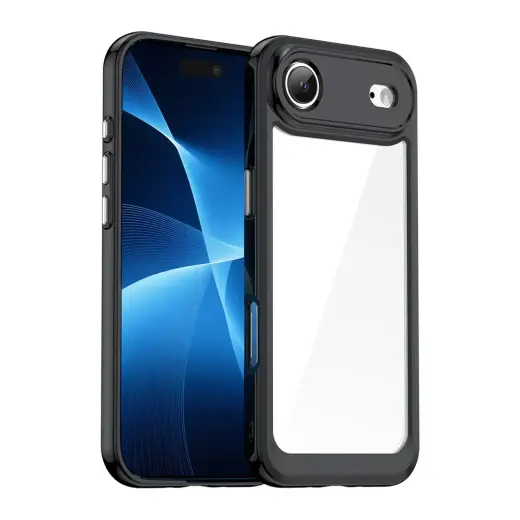 Outer Space telefono dėklas iPhone 17 Air juodas skaidrus