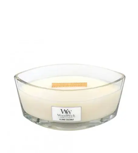 WoodWick Island Coconut scented candle with wooden wick 453,6 g