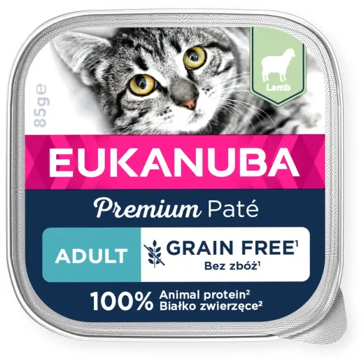 Консервы для кошек - Eukanuba Cat Adult Lamb pate 85g
