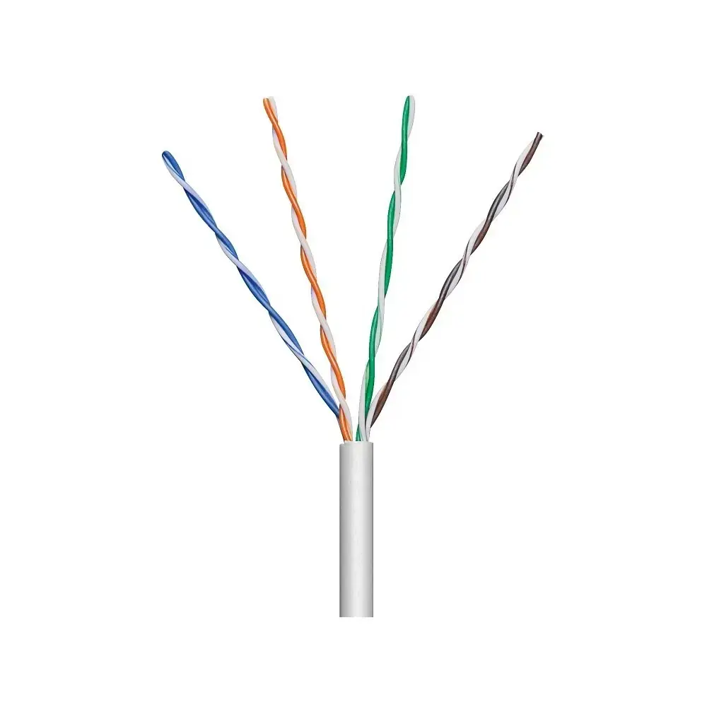 Installation cable twisted pair U|UTP Cat5e 4x2 stranded 100% copper 305m gray