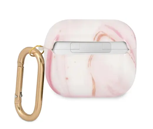 GUA3UNMP Guess TPU Shiny Marble Case for Airpods 3 Pink