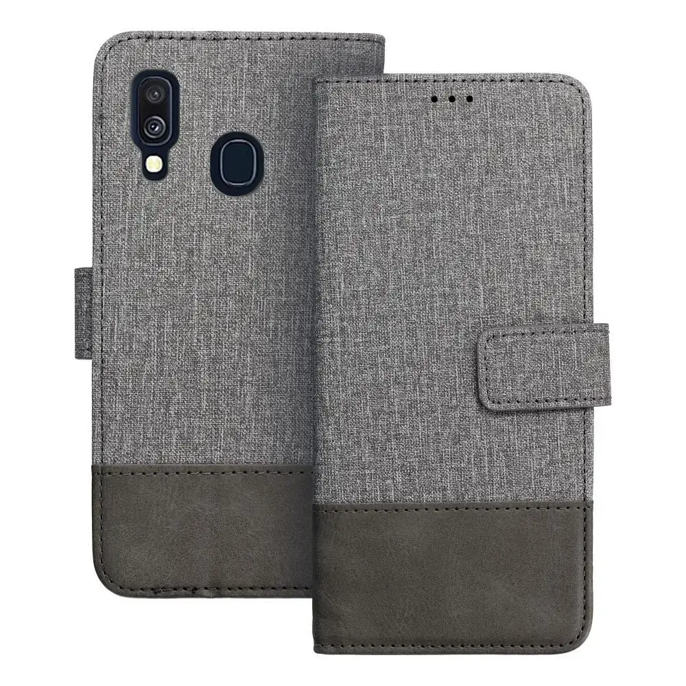 Gomma Book book type phone case for Samsung Galaxy A40 (A405) gray