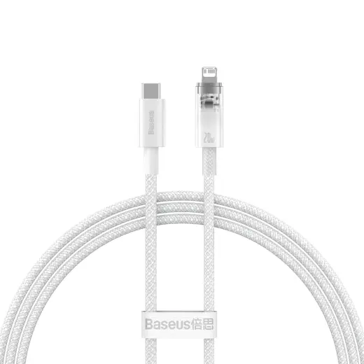 Baseus cable Explorer PD USB-C - Lightning 1,0m white smart temperature control 20W