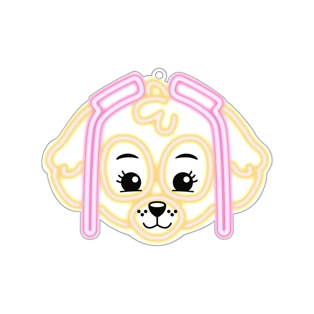 Hanging neon LED Paw Patrol on plexiglass - Skye OW-130546