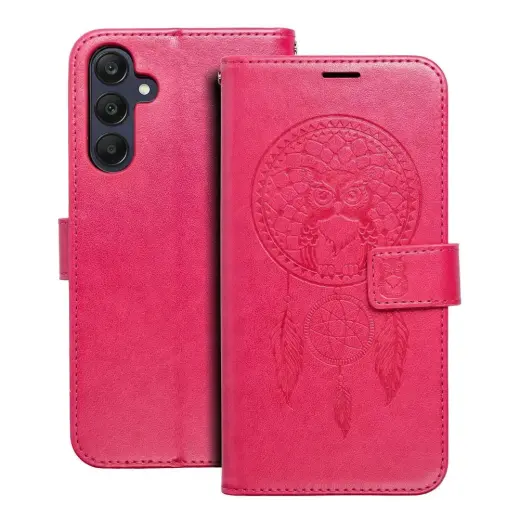 MEZZO dreamcatcher grāmatveida maciņš telefonam Samsung Galaxy A25 (A256) rozā