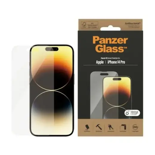 PanzerGlass Classic Fit tempered glass for phone iPhone 14 Pro 6,1"