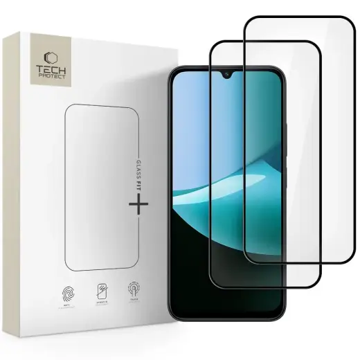 SZKŁO HARTOWANE TECH-PROTECT GLASS FIT+ 2-PACK XIAOMI REDMI 15C | POCO C85 BLACK