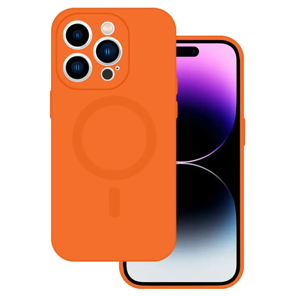 TEL PROTECT MagSilicone Case for Iphone 15 Plus Orange