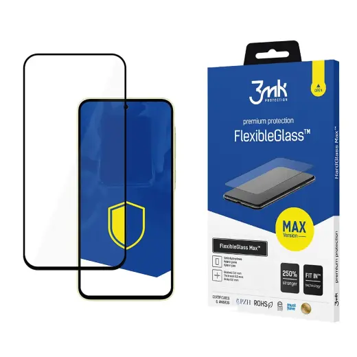 3mk FlexibleGlass Max tempered glass for phone Samsung Galaxy A35 5G black