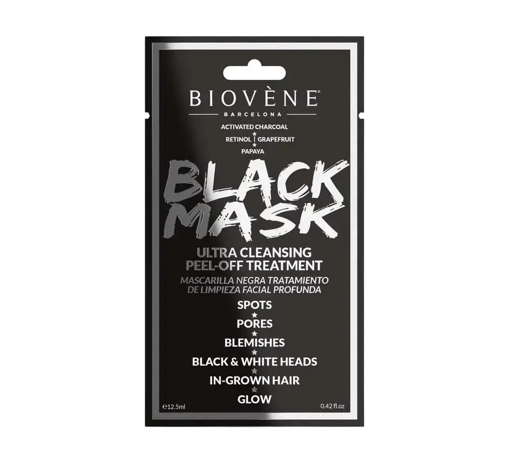 Biovene, Black Mask, Cleansing, Peel-Off Mask, For Face, 12.5 ml