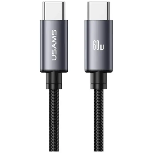 USAMS U91 провод для передачи данных и зарядки | USB-C на USB-C | 60W | 1m | серый