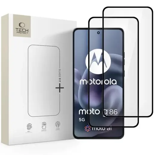 SZKŁO HARTOWANE TECH-PROTECT GLASS FIT+ 2-PACK MOTOROLA MOTO G86 5G | G86 5G POWER BLACK