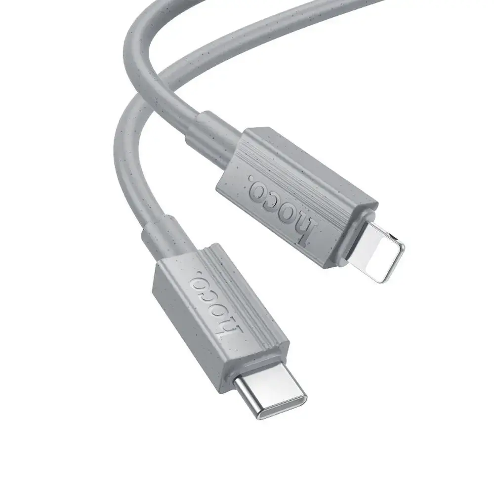 Hoco X91 datu pārraides un uzlādes vads | USB-A uz Lightning | PD | 27W | 1m | pelēks