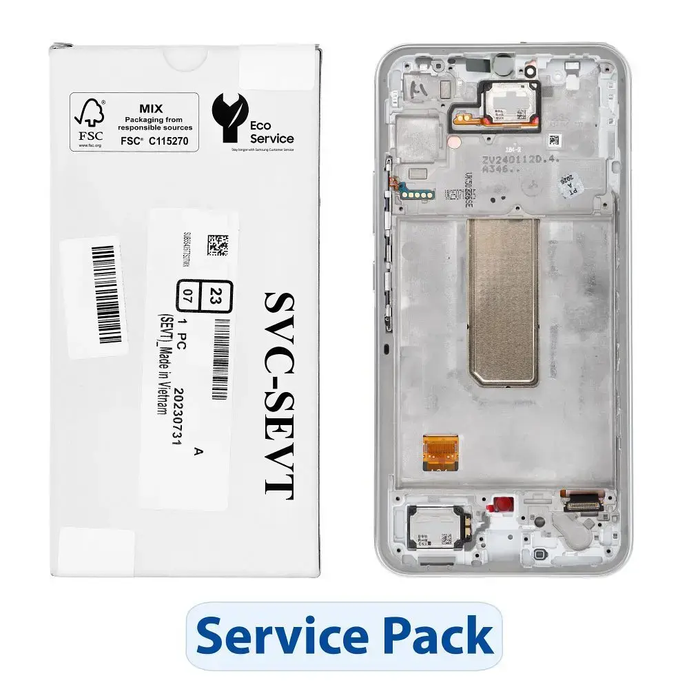 ServicePack LCD Display SAMSUNG A34 5G A346B Silver GH82-31201B