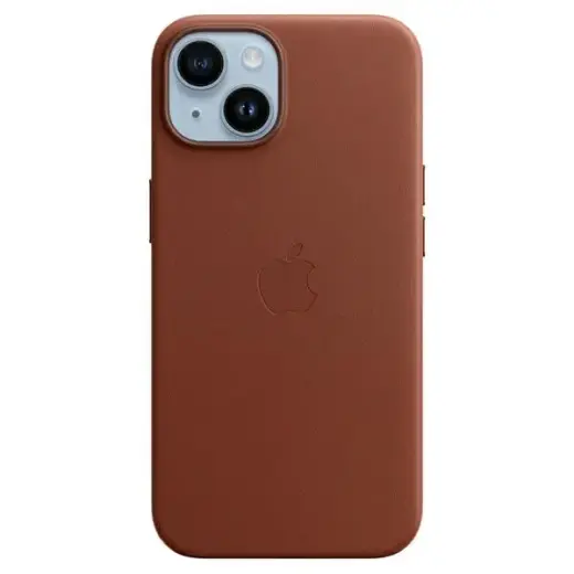 Apple MPPD3ZM/A Leather maciņš ar MagSafe atbalstu telefonam iPhone 14 Plus | iPhone 15 Plus brūns