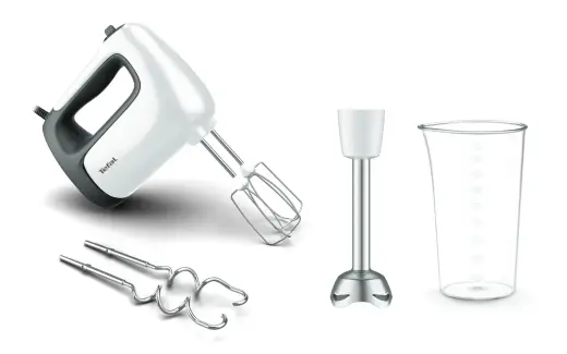 TEFAL mikseris Prep'Mix+, 500W, balts/pelēks
