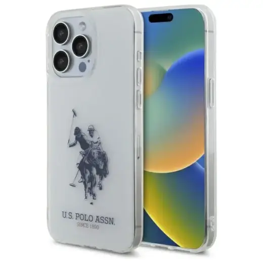US Polo USHCP15XTPUHRBH iPhone 15 Pro     Max 6,7" biały|white Shiny Big Logo