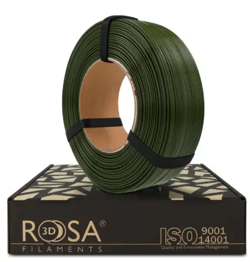 Filaments PET-G Army Green 1,75 mm 1 kg uzpildes materiāls Rosa3D