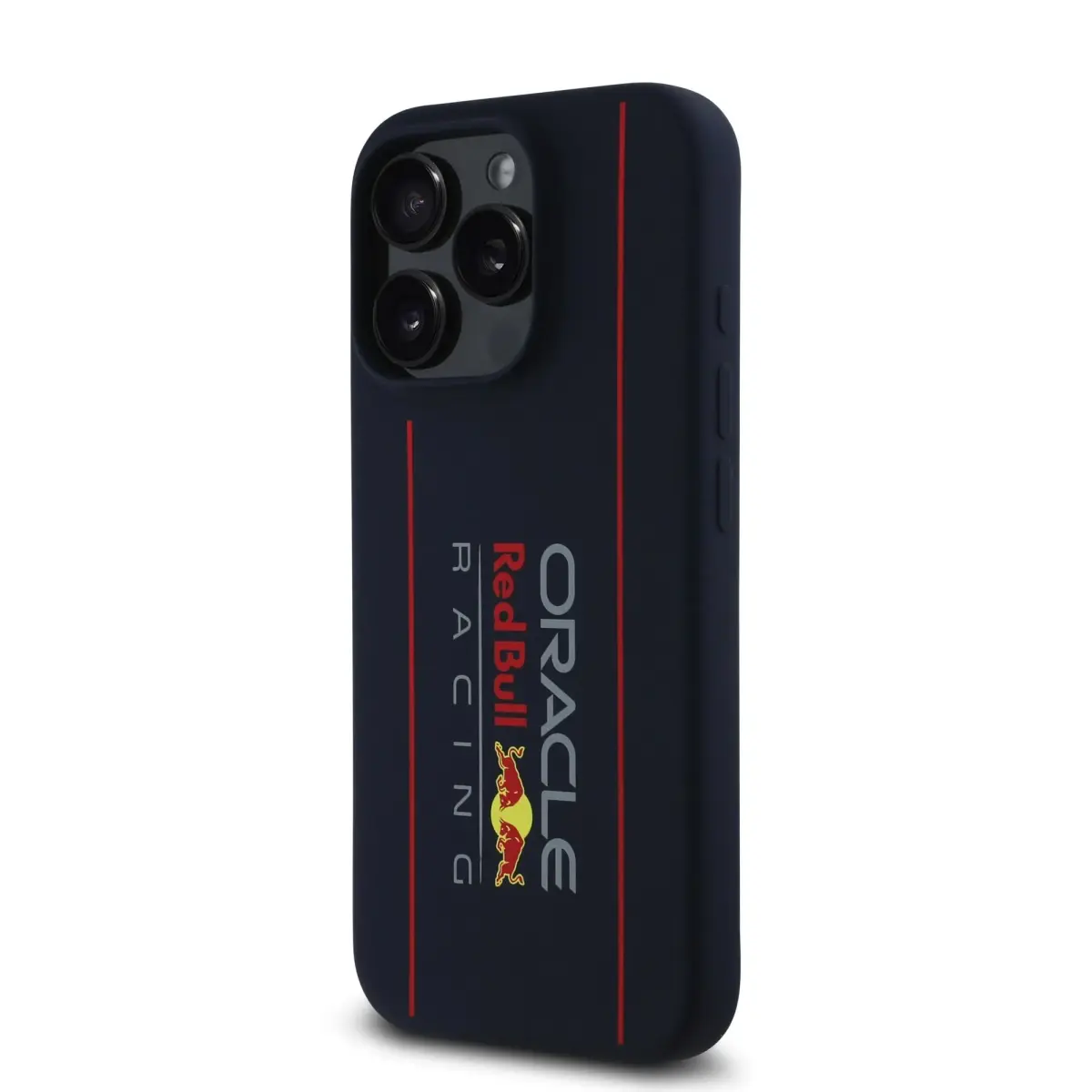 Red Bull Silicone Vertical Logo telefona maciņš priekš iPhone 16 Pro Max tumši zils ar MagSafe atbalstu