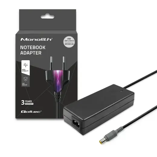 Qoltec Power adapter for laptop IBM Lenovo 90W | 20V | 4.5A | 7.9*5.5 | +power cable
