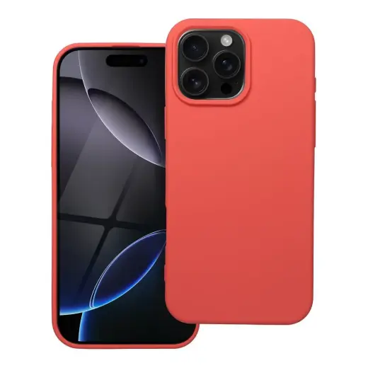 Silicone telefono dėklas iPhone 16 Pro Max oranžinis