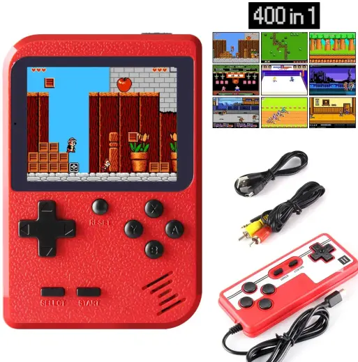Goodbuy spēļu konsole 400 spēles | 8-Bit | AV | + gamepad sarkans