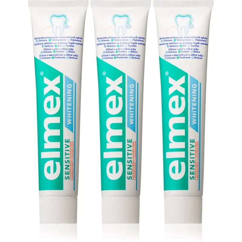 Elmex Sensitive Protection Gentle White Toothpaste for Naturally White Teeth 3x75 Ml