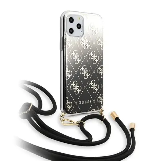 Guess GUHCN65WO4GBK iPhone 11 Pro Max czarny|black hard case 4G Gradient