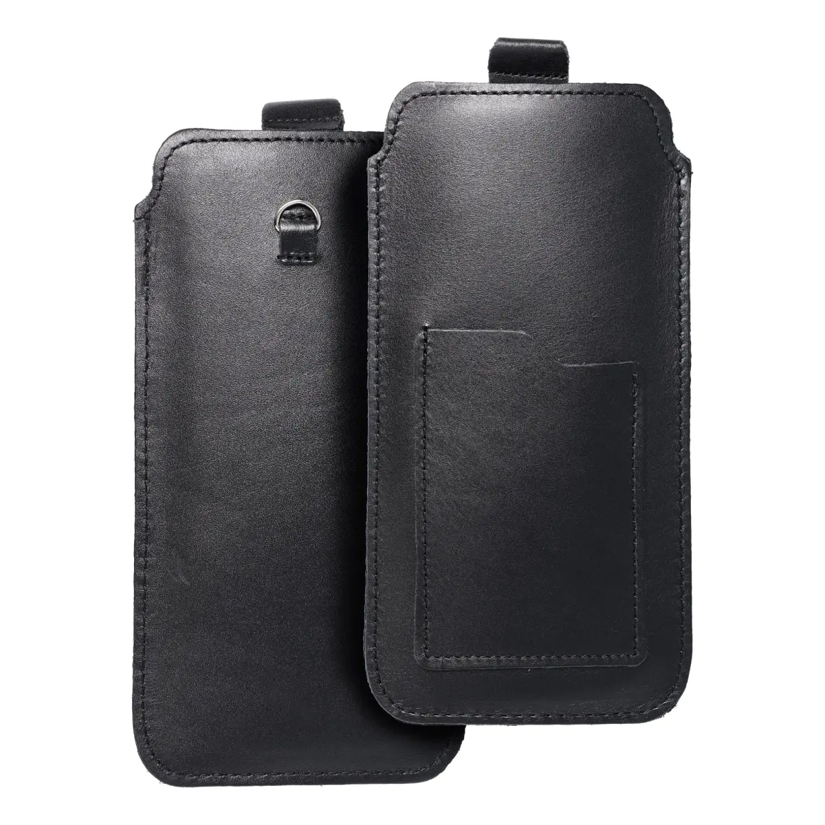 ROYAL - Leather universal blet pocket / black - Size 2XL+tall - SAMSUNG S21 ULTRA / HUAWEI P Smart 2021 / XIAOMI Redmi 12 / OPPO A98 5G