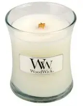 WoodWick White Tea & Jasmine scented candle with wooden wick 85 g