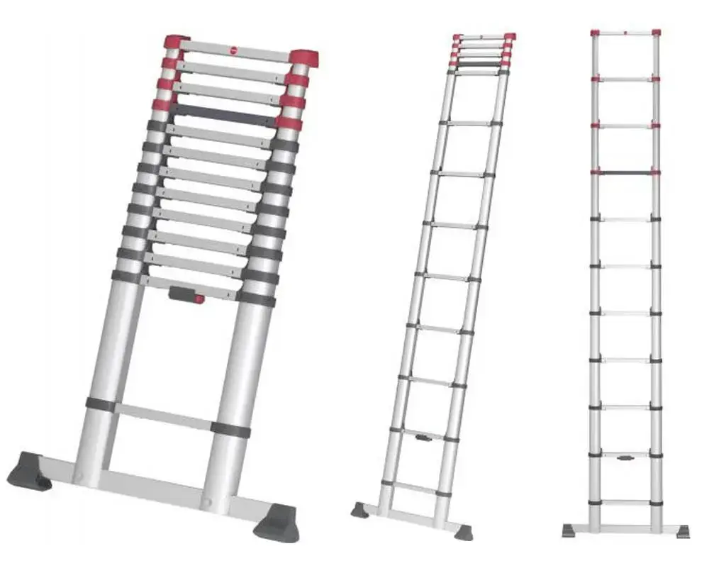 Kāpnes teleskopiskās T80 FlexLine / alumīnija / 11 pakāpieni