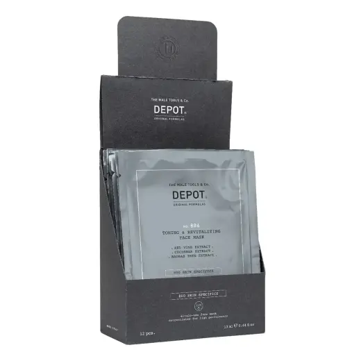 Set, Depot, 800 Skin Specifics No. 806, Hyaluronic Acid, Toning & Revitalizing, Sheet Mask, For Face, Day, 12 pcs, 13 ml
