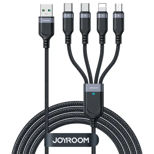 Joyroom S-1T4018A18 3-in-1 data transfer and charging cable | USB-A to USB-C | 17.5W | 1.2m | black