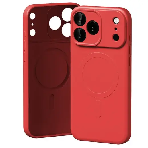 Mercury Semi-Silicone maciņš ar MagSafe atbalstu telefonam iPhone 17 Pro Max sarkans