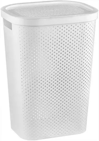 Корзина для белья Infinity Recycled 60л 44x35x60cм белая