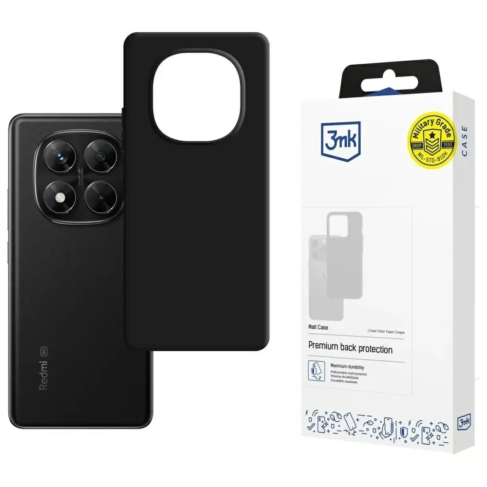 3MK Matt Case Pro Case for Redmi Note 14 PRO 5G / POCO X7 5G Black